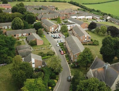 Aerial view of the Southdown Retirement Village campus.
