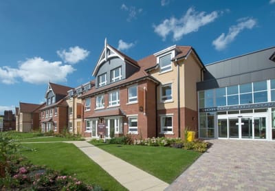 Exterior view of a nursing home building