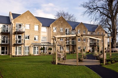 Exterior view of a retirement living facility.
