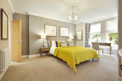 Well-furnished bedroom in a nursing home.