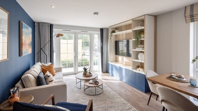 Cozy common area with modern furnishings