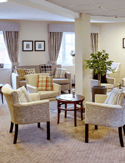 Comfortable lounge area with seating and decor