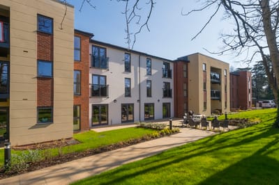 Exterior view of the retirement living facility