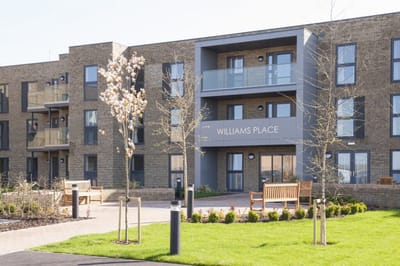Exterior view of Williams Place retirement living facility.