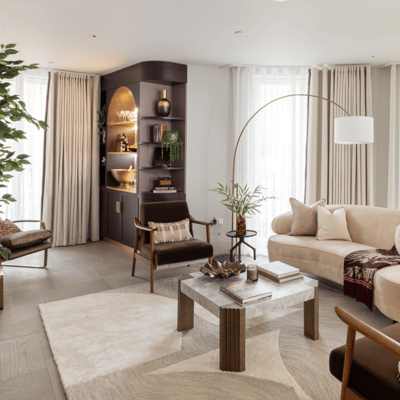 Cozy common area with modern furnishings