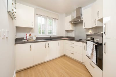 Modern kitchen interior at a retirement facility