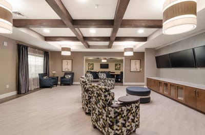 Comfortable lounge area with modern decor