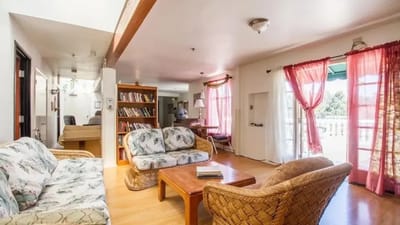 Bright common area with comfortable seating
