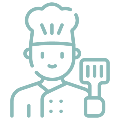 Chef icon with spatula