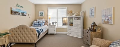 Cozy private resident room with decorations