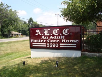 Sign for ALCC, Adult Foster Care Home