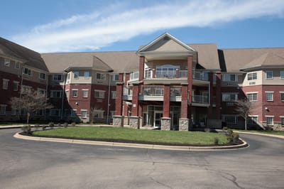 Exterior view of a senior living facility