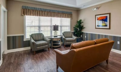 Cozy common area with seating and decor