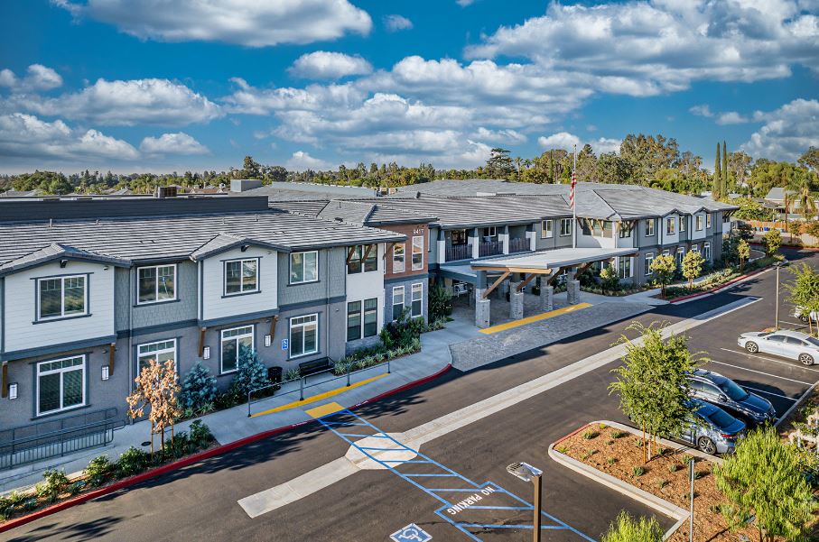 Exterior view of Allara Senior Living facility