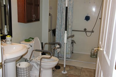 Accessible bathroom in a senior living facility