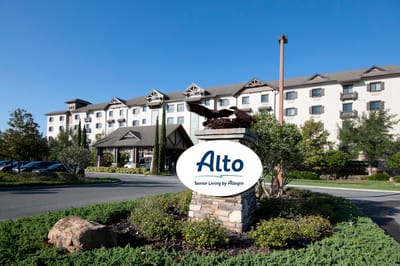 Facade of Alto Senior Living with logo