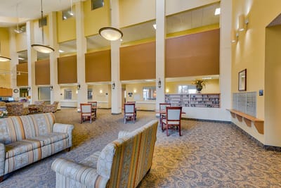 Interior view of a common area in the facility