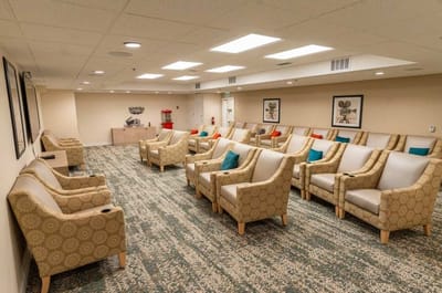 Common area with seating and decor