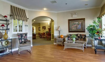 Cozy common area with seating and decor