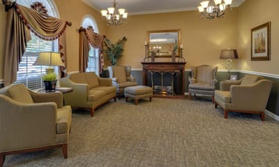 Cozy lounge area with comfortable seating and decor