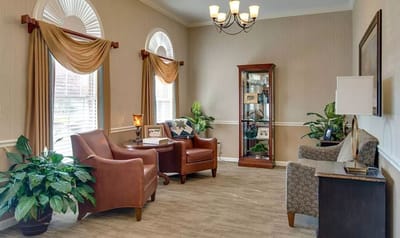 Cozy common area with seating and decor
