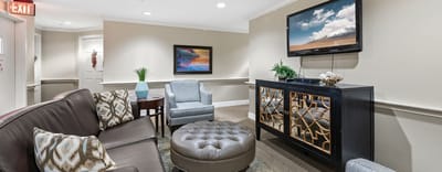 Cozy common area with seating and decor