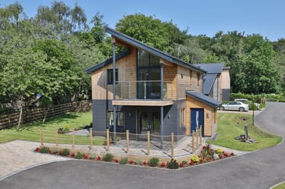 Exterior view of a modern assisted living facility