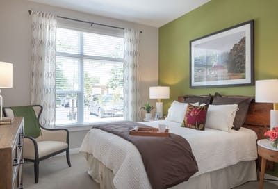 Cozy private resident room with natural light