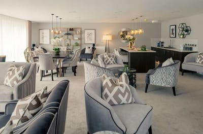 Cozy common area with comfortable seating and decor