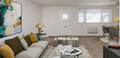 Cozy living room interior with elegant decor