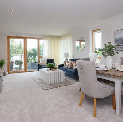 Bright and inviting interior living space with modern decor