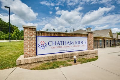 Chatham Ridge facility sign with logo