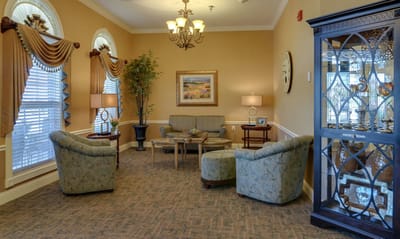 Cozy common area with seating and decor