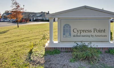 Cypress Point facility sign in an outdoor setting
