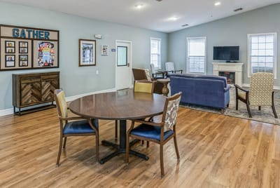 Common area with seating and decor