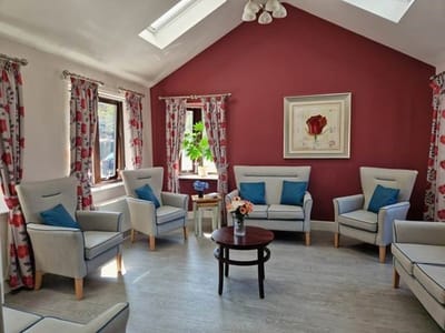 Bright common area with comfortable seating