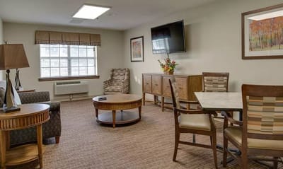 Cozy resident living room with furniture and decor