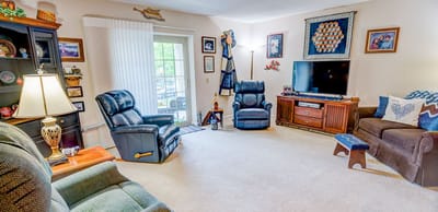 Cozy common area with comfortable seating and decor