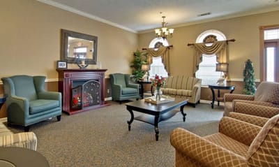 Cozy common area with seating and decor