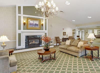 Bright and cozy common area with comfortable seating