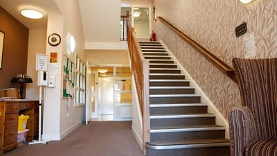 Interior view of a staircase in the facility