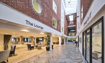 Interior view of a lounge area with seating