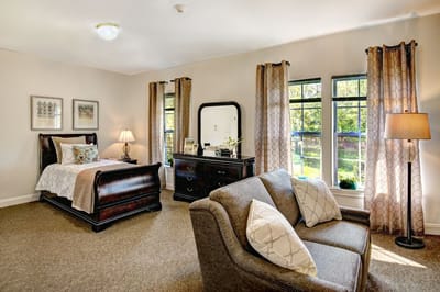 Cozy interior of a resident's private room