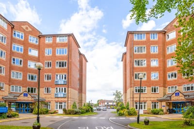 Exterior view of the Melton Court Retirement Community buildings