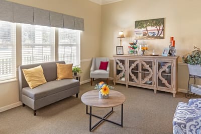Cozy common area with comfortable seating and decor