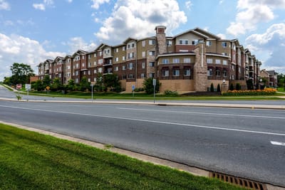 Exterior view of a senior living facility