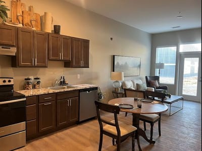 Bright interior of a modern living unit