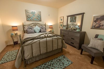 Cozy private bedroom within the facility