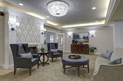 Interior of a comfortable lounge area with seating