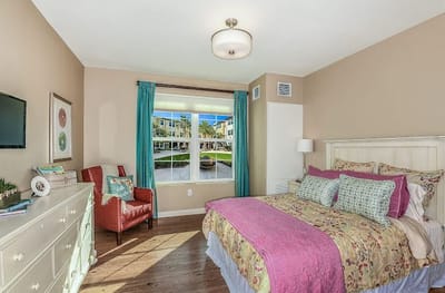 Cozy resident bedroom with a view
